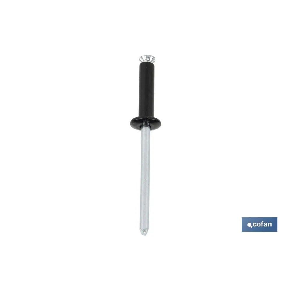 REMACHE DE FLOR NEGRO 4 X 16 MM