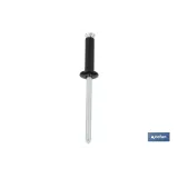 REMACHE DE FLOR NEGRO 4.8 X 16 MM