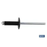 REMACHE FLOR CABEZA ANCHA 4,8 X 20 MM NEGRO
