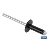 REMACHE FLOR CABEZA ANCHA 4,8 X 20 MM NEGRO