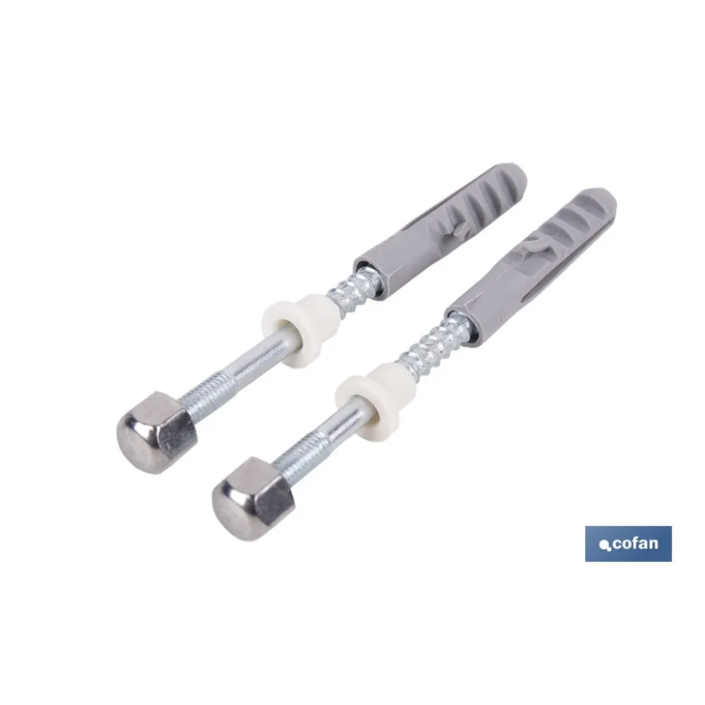 SET 2 PCS PARA SANITARIO WC 5 X 80 ZINCADO
