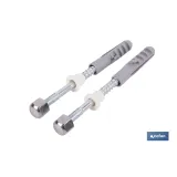 SET 2 PCS PARA SANITARIO WC 5 X 80 ZINCADO