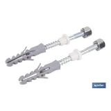 SET 2 PCS PARA SANITARIO WC 5 X 80 ZINCADO