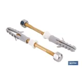 SET 2 PCS PARA SANITARIO WC 5 X 80 LATÓN