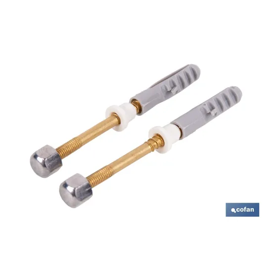 SET 2 PCS PARA SANITARIO WC 5 X 80 LATÓN