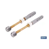 SET 2 PCS PARA SANITARIO WC 5 X 80 LATÓN