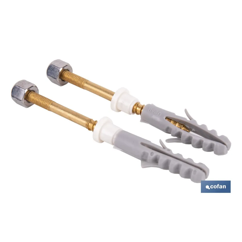 SET 2 PCS PARA SANITARIO WC 5 X 80 LATÓN