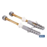 SET 2 PCS PARA SANITARIO WC 5 X 80 LATÓN