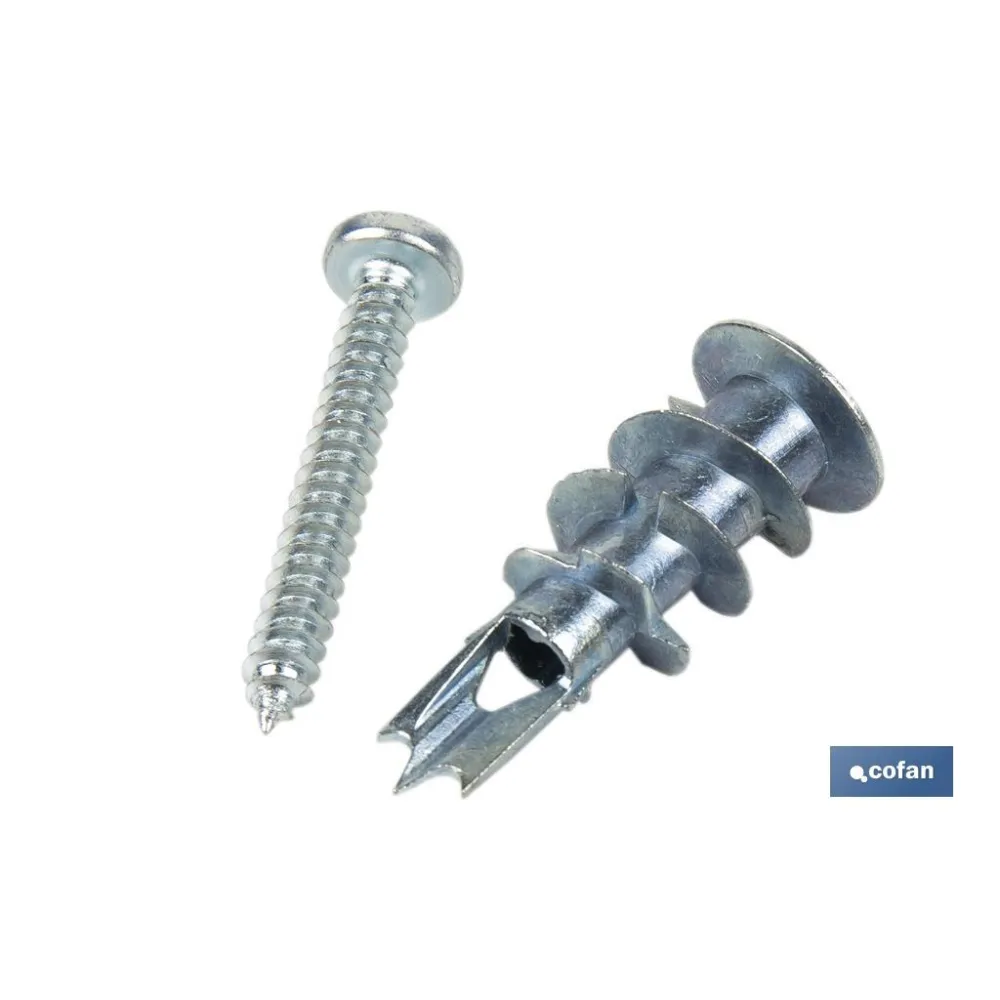 TACO ZAMAK 13X32 PARA PLACAS C/TORNILLO 4,2X32 Venta unitaria
