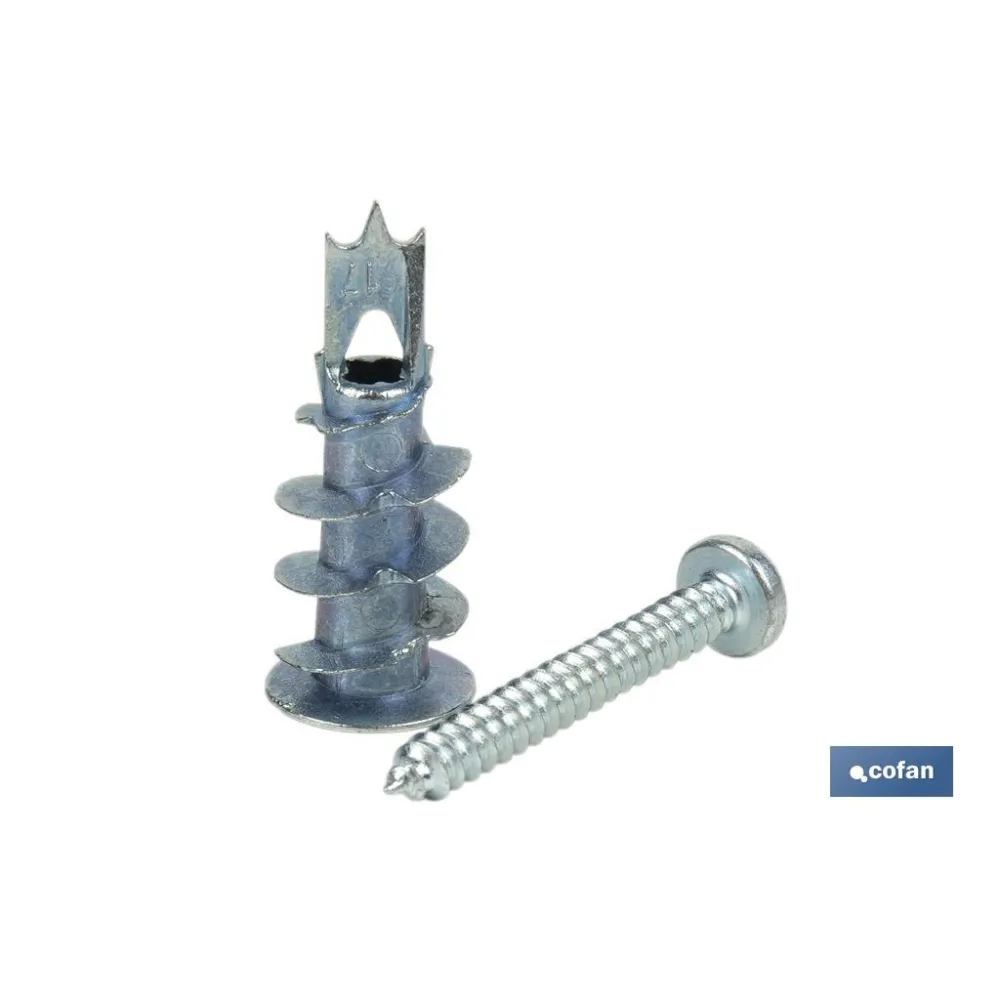 TACO ZAMAK 13X32 PARA PLACAS C/TORNILLO 4,2X32 Venta unitaria