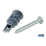 TACO ZAMAK 13X32 PARA PLACAS C/TORNILLO 4,2X32 Venta unitaria