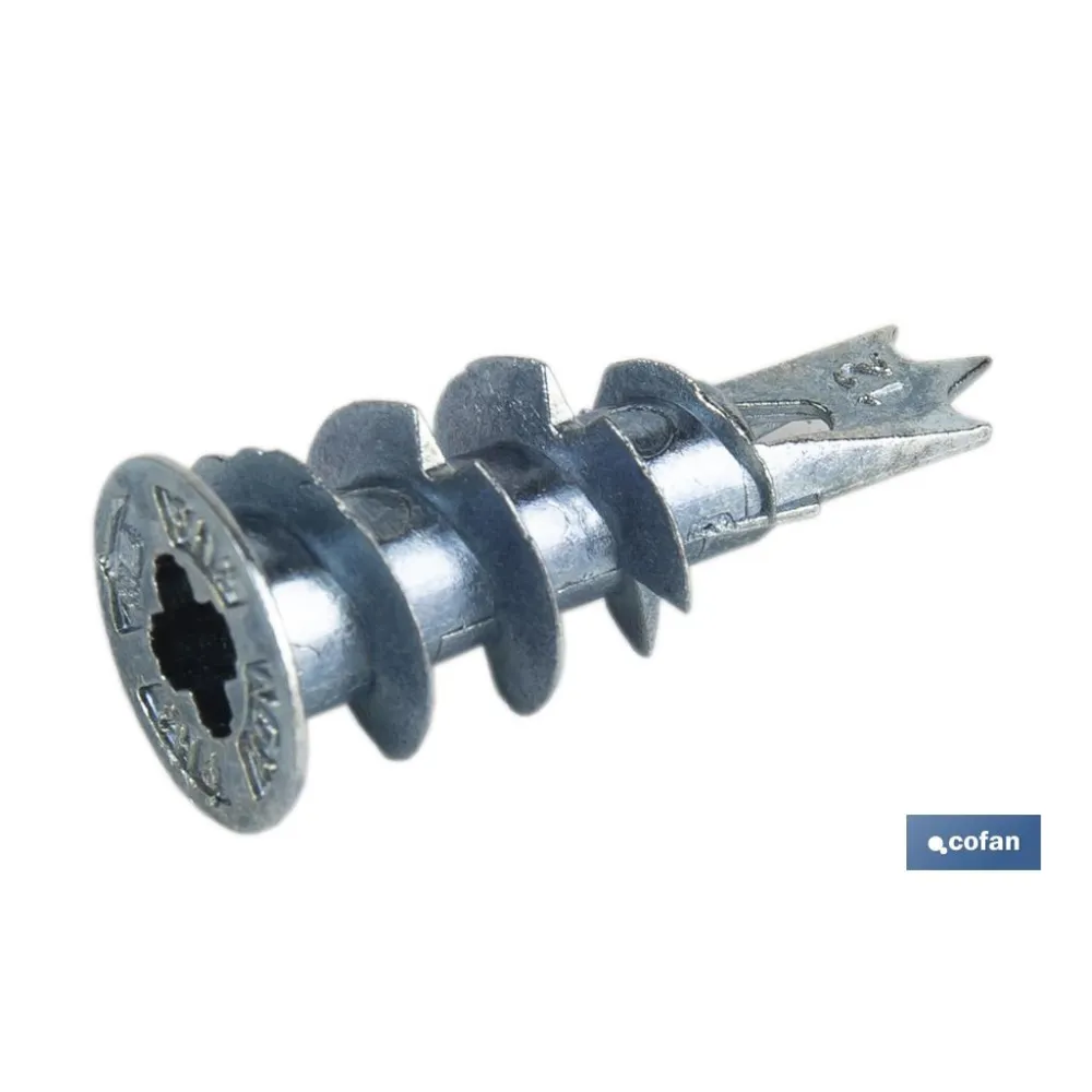 TACO ZAMAK 13X32 PARA PLACAS C/TORNILLO 4,2X32 Venta unitaria