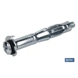 ANCLAJE METÁLICO PARA MATERIALES HUECOS MÁX. 30 MM TORNILLO M4 X 47 MM Ø8 MM Venta unitaria