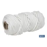 BOBINA CORDÓN POLIÉSTER REFORZADO 5 MM 25 M BLANCO