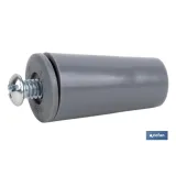 TOPE PERSIANA 40 MM GRIS CON TORNILLO M-6