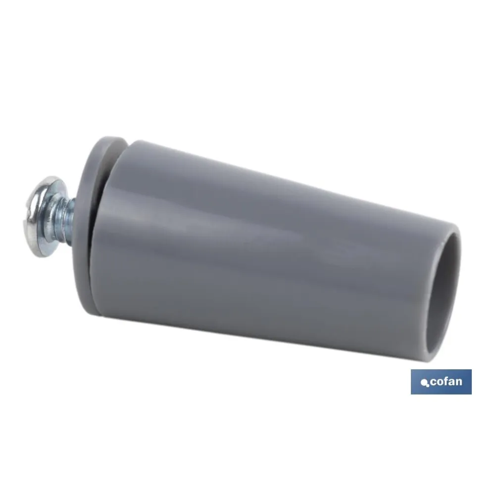 TOPE PERSIANA 40 MM GRIS CON TORNILLO M-6