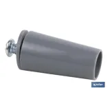 TOPE PERSIANA 40 MM GRIS CON TORNILLO M-6