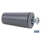 TOPE PERSIANA 40 MM GRIS CON TORNILLO M-6 VENTA UNITARIA