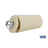 TOPE PERSIANA 40 MM MARFIL CON TORNILLO M-6 VENTA UNITARIA