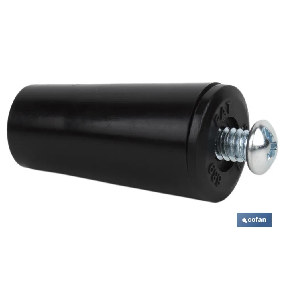 TOPE PERSIANA 40 MM NEGRO CON TORNILLO M-6