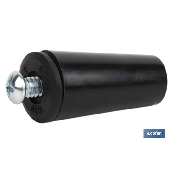 TOPE PERSIANA 40 MM NEGRO CON TORNILLO M-6