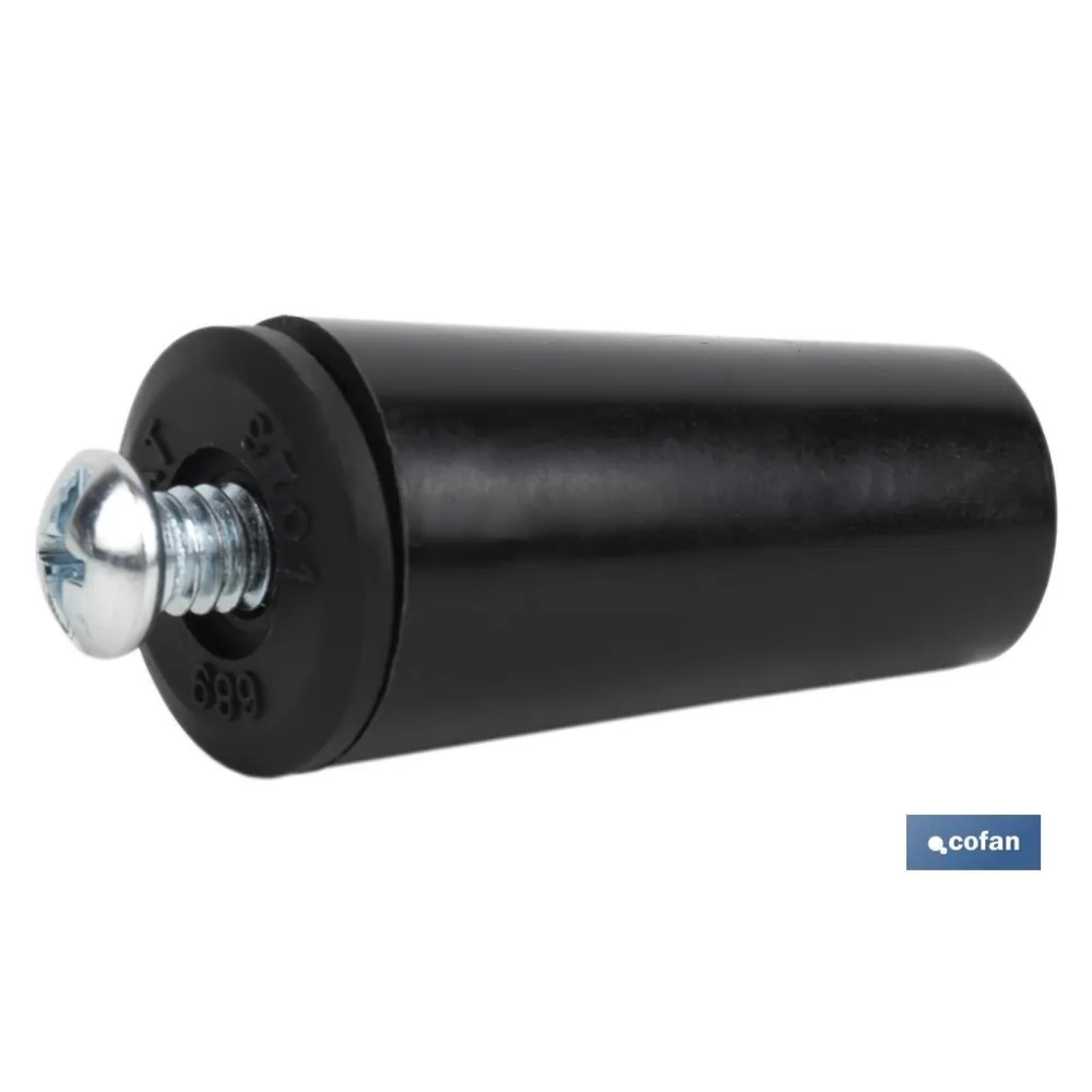 TOPE PERSIANA 40 MM NEGRO CON TORNILLO M-6