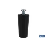 TOPE PERSIANA 40 MM NEGRO CON TORNILLO M-6 VENTA UNITARIA