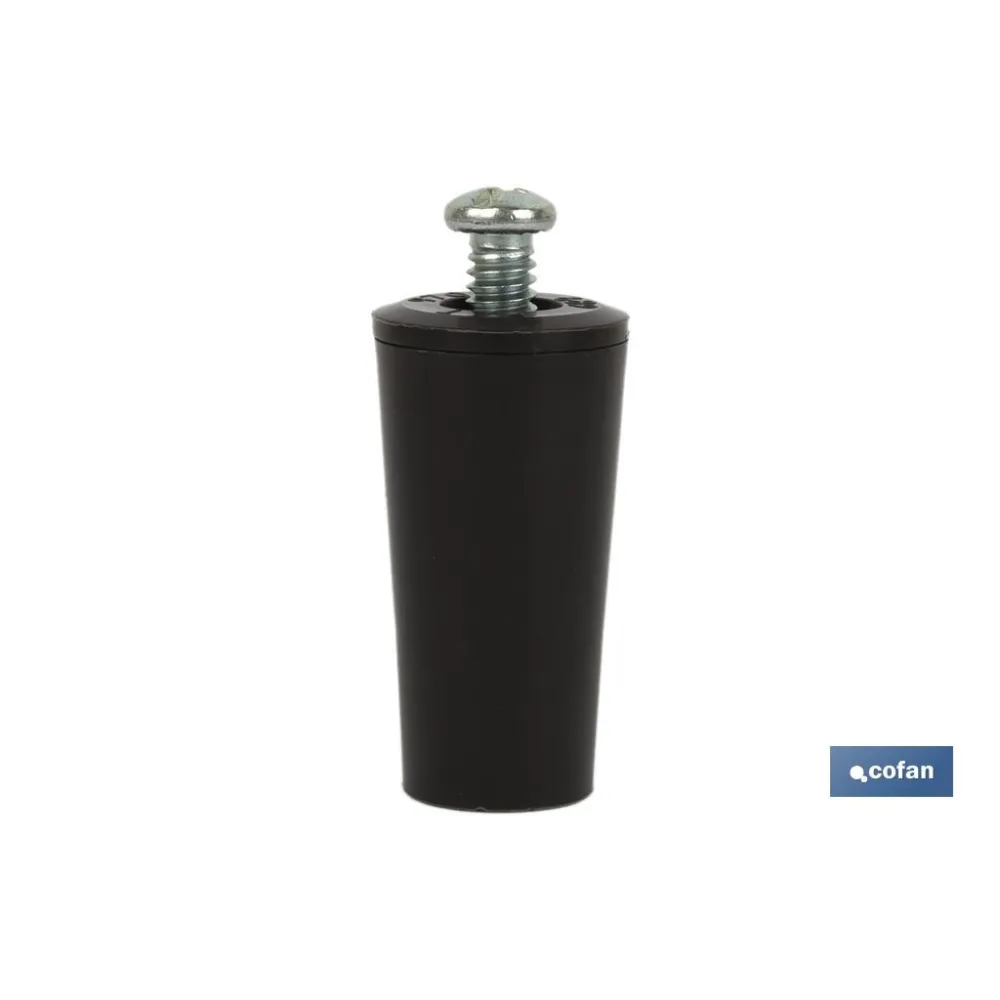 TOPE PERSIANA 40 MM MARRÓN CON TORNILLO M-6