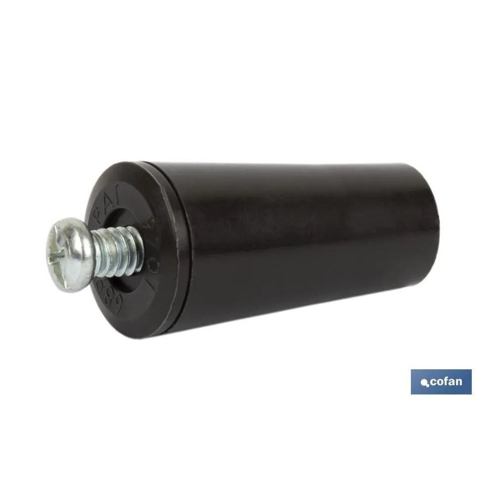 TOPE PERSIANA 40 MM MARRÓN CON TORNILLO M-6
