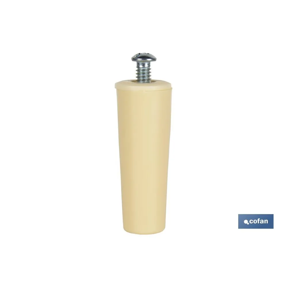 TOPE PERSIANA 60 MM MARFIL CON TORNILLO M-6
