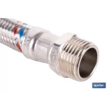 CONEXIÓN FLEXIBLE INOX PARA TERMO M1/2 - H3/4 30 CM.