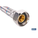 CONEXIÓN FLEXIBLE INOX PARA TERMO M1/2 - H3/4 40 CM.