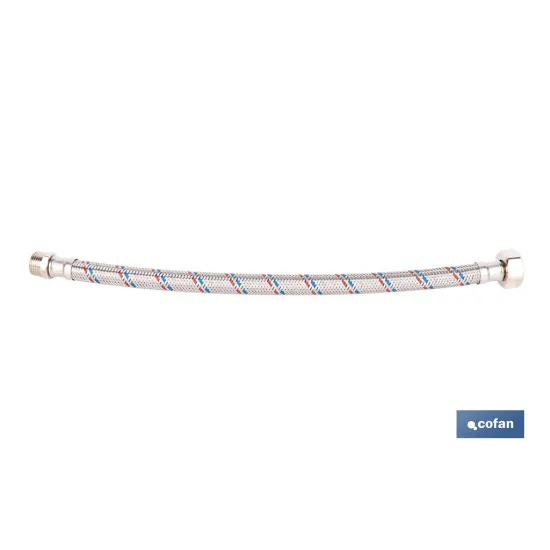 CONEXIÓN FLEXIBLE INOX PARA TERMO M1/2 - H3/4 40 CM.
