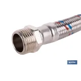 CONEXIÓN FLEXIBLE INOX PARA TERMO M1/2 - H3/4 40 CM.