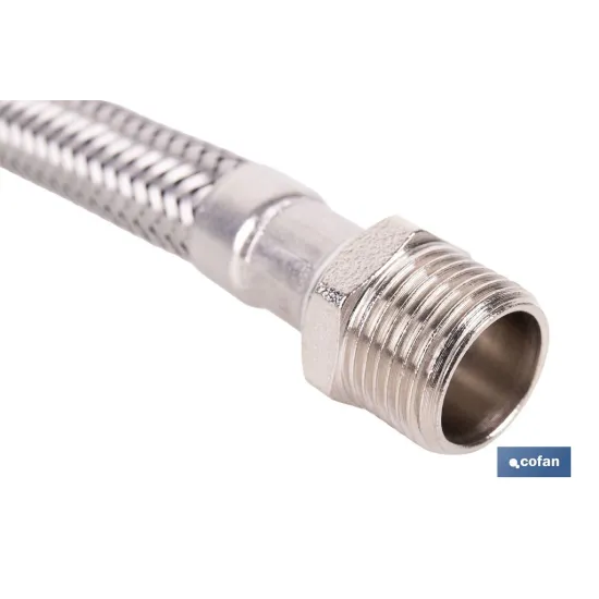CONEXIÓN FLEXIBLE INOX. M3/8- H1/2 50 CM