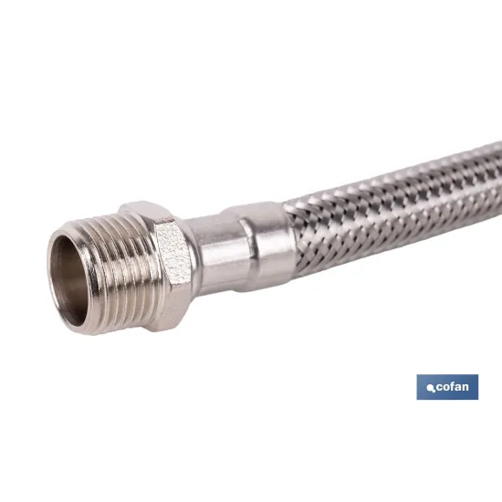 CONEXIÓN FLEXIBLE INOX. M3/8- H3/8 50 CM