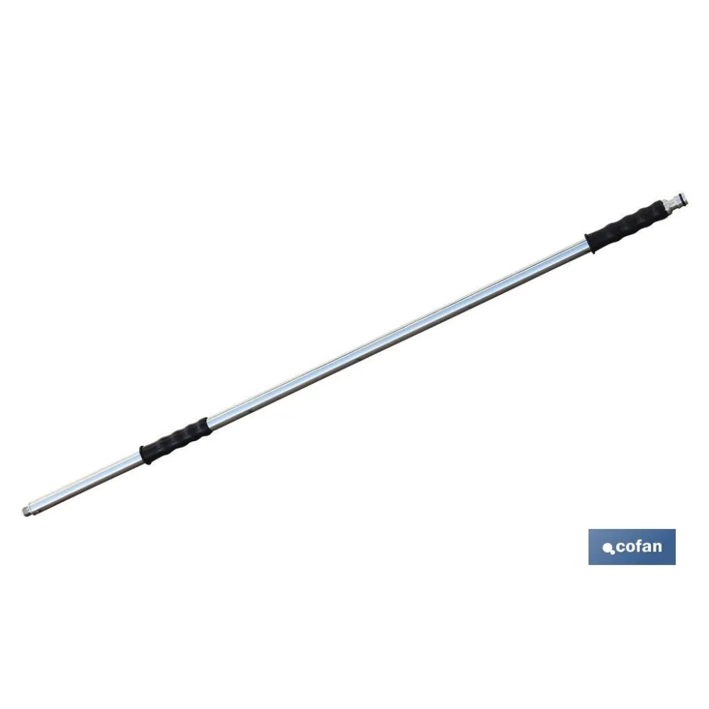 BARRA METAL CEPILLO LAVACOCHES+ENCHUFE RÁPIDO 90cm.