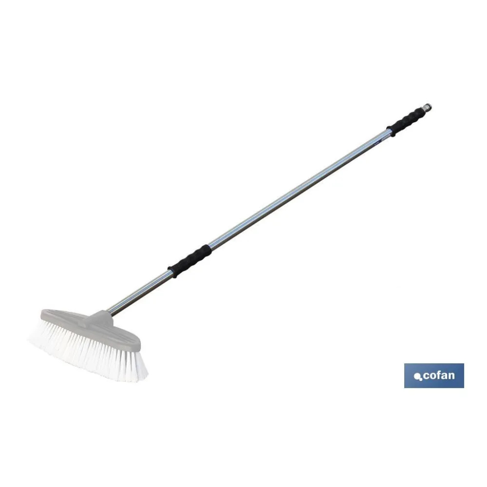 BARRA METAL CEPILLO LAVACOCHES+ENCHUFE RÁPIDO 90cm.