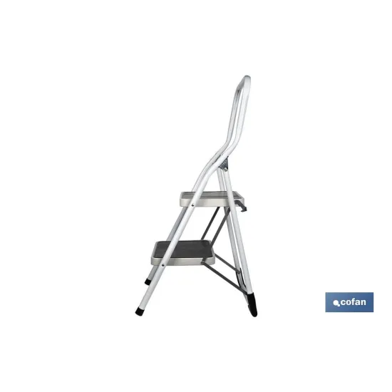 ESCALERA DOMÉSTICA ACERO 2 PELDAÑOS ALTURA 46 CM