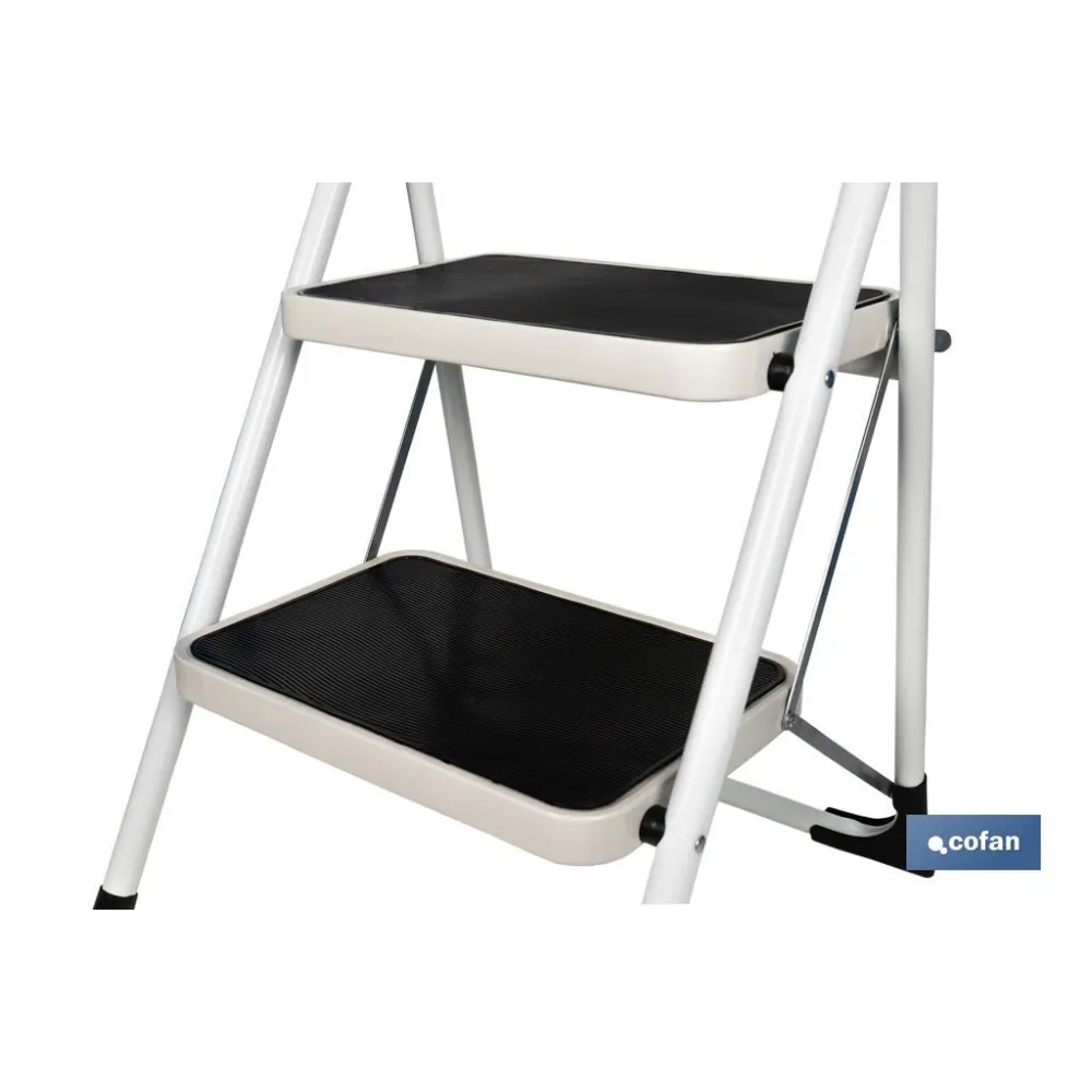 ESCALERA DOMÉSTICA ACERO 2 PELDAÑOS ALTURA 46 CM
