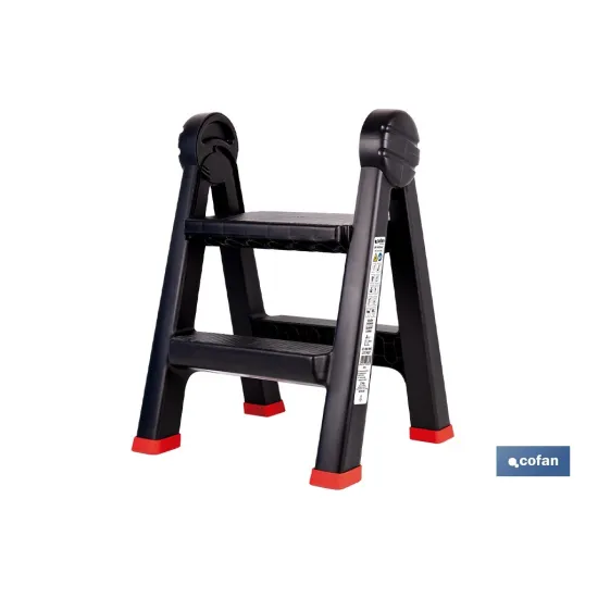 TABURETE ESCALERA 2 PELDAÑOS 470 X 435 X 630 MM