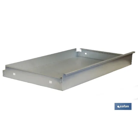 CAJÓN ACERO CON GUÍAS TELECÓPICAS PARA BANCO DE TRABAJO 110 X 1075 X 590 MM