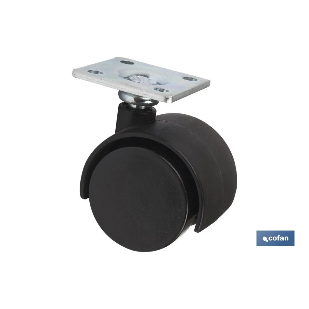 RUEDA PLASTIC Ø30MM PLACA Venta unitaria