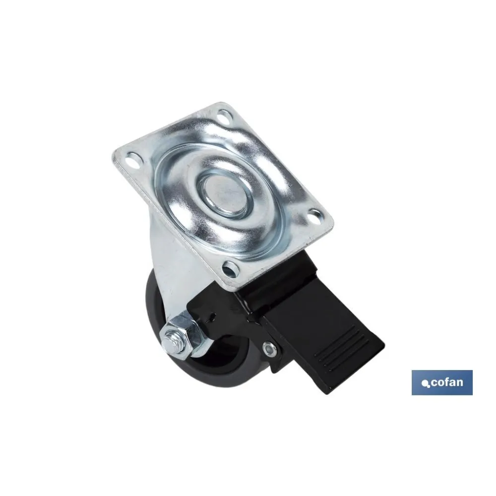 RUEDA GOMA/GRIS PLACA/FRENO Ø40X18MM Venta unitaria