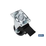 RUEDA GOMA/GRIS PLACA/FRENO Ø40X18MM Venta unitaria