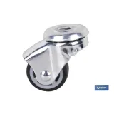 RUEDA GOMA/GRIS PASANTE Ø30X18MM