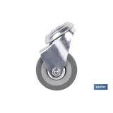 RUEDA GOMA/GRIS PASANTE Ø50X18MM