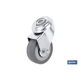 RUEDA GOMA/GRIS PASANTE Ø50X18MM