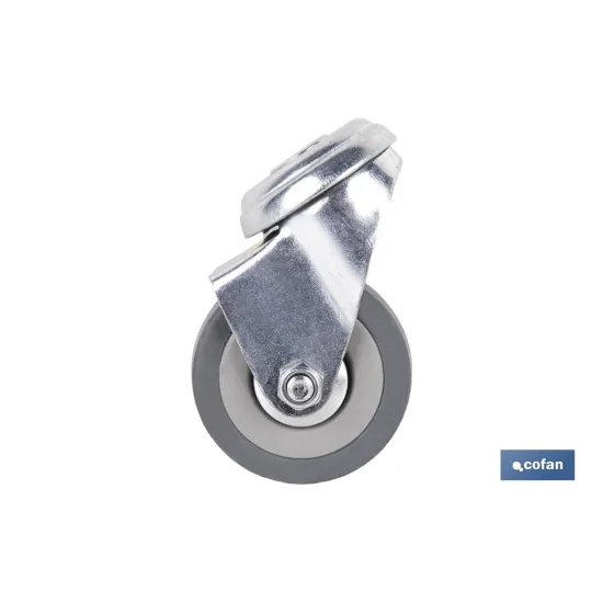 RUEDA GOMA/GRIS PASANTE Ø50X18MM Venta unitaria
