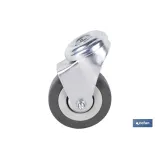 RUEDA GOMA/GRIS PASANTE Ø65X21MM